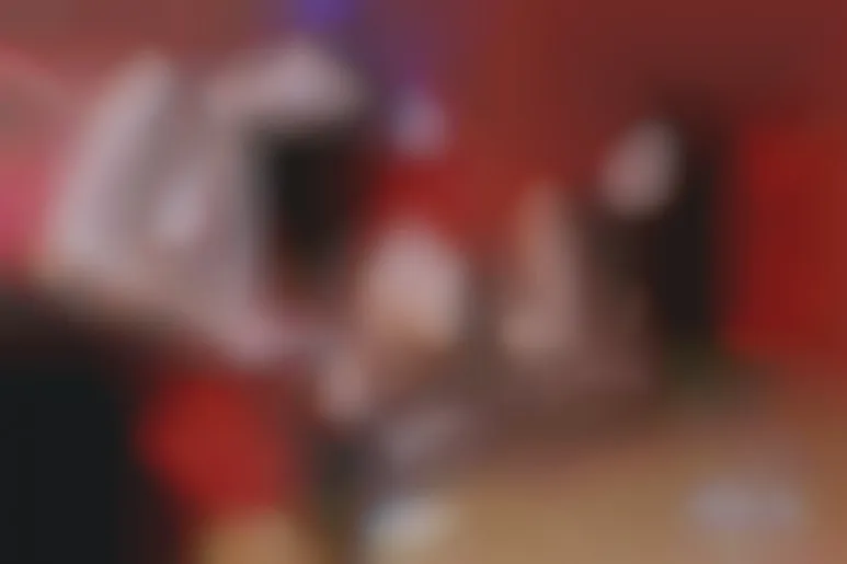 Two horny lesbian girls and a silver dildo in a night club (DorcelClub 2012)