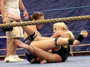 NudeFightClub backstage with Aspen and Blond Cat (21Sextury 2011)